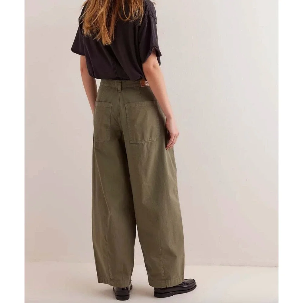 WE THE FREE x FREE PEOPLE Rylee Chino Barrel Leg Trousers Pants